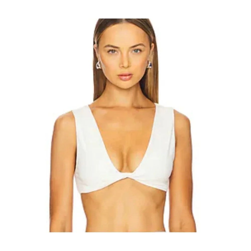 C17 RARE Revel Rey Hunter Bikini Two Piece Cream Snake Texture High Waisted Boho